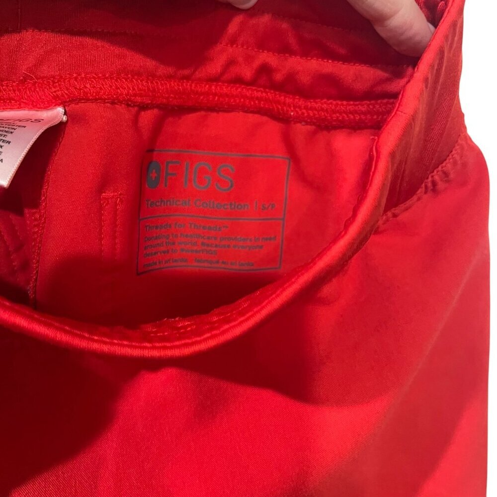 Figs Red Livingston Collection Drawstring Scrub Pants S/P Womens Lightweight - Picture 5 of 6